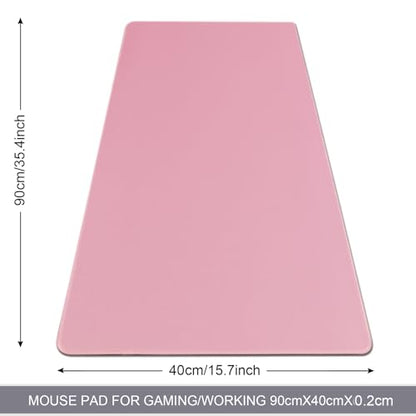 XXL Gaming Mouse Pad 35.4x15.7 Professional Large Mouse Pad & Computer Game Mouse Mat-90x40 Pinkus - color: Pinkus, size: 35.4L x 15.7W inches