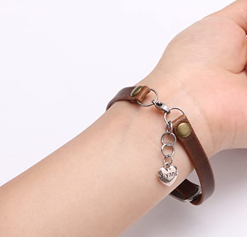 Yiyang Christian Gifts Leather Bracelet for Women Inspirational Faith Bible Verse Religious Jewelry Christmas Birthday Baptism Gift for Women - style: you are loved forever Romans 8:38-39
