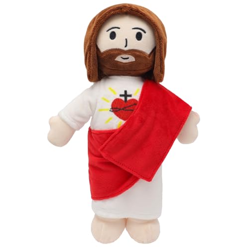 Yelakey 13" Jesus Plush Doll, Jesus Plushie Stuffed Doll Toy for Kids - color: Red
