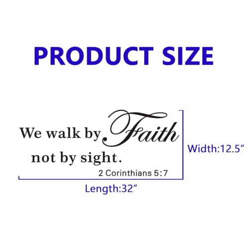 VODOE Scripture Wall Stickers for Church: Apply in Under 30 Min - color: We Walk By Faith Not By Sight, size: Large