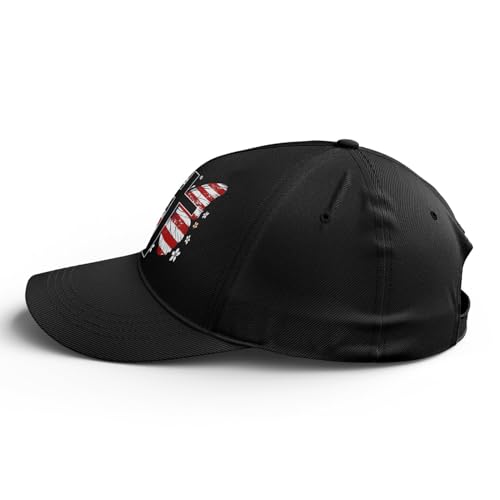 American Flag Christian Trucker Hat for Men Women, Adjustable Snapback Baseball Cap USA Pride Hat Religious Gifts - color: Black Red White Butterfly Cross