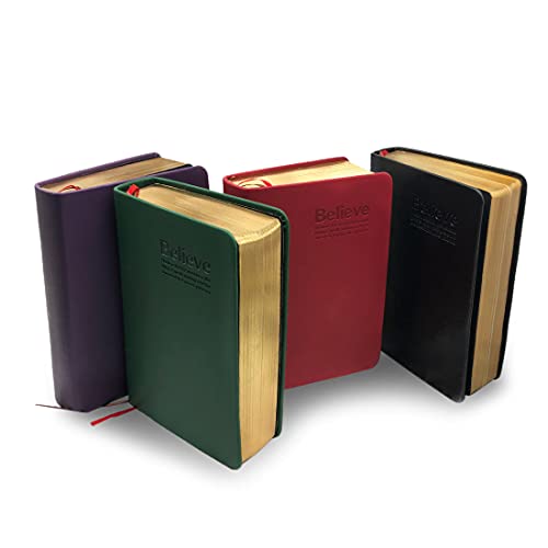 Thick Leather Journal Notebook Blank Premium Papers Writing Notebook with Golden Rim 440 Pages(220 Sheets) Travel Diary Ideal Gift for Anniversary Birthday Mothers Day (Black)