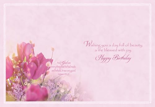 Birthday Blossoms Cards KJV, 12 Count