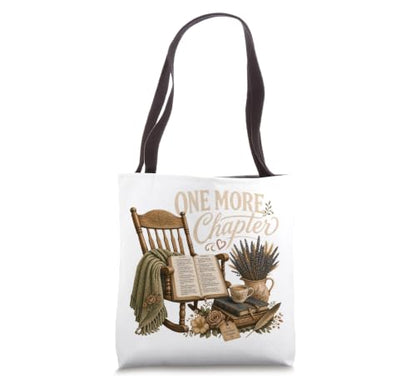 One More Chapter Christian bookish Bible Reading Design Tote Bag