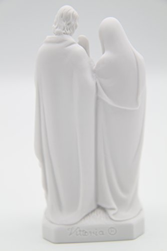 Vittoria Collection 5 Inch Holy Family Joseph Mary Baby Jesus Italian Statue Sculpture Figurine Made in Italy