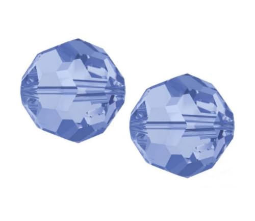 100pcs Adabele Austrian 4mm (0.16 Inch) Small Faceted Round Crystal Beads Light Sapphire Blue Compatible with Swarovski Crystals Preciosa - color: Light Sapphire Blue, size: 4mm Small (100pcs)