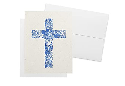 Twigs Paper Christian Cross Greeting Cards, 24 Blank Note Cards - color: Christian Cross, size: 24-Count