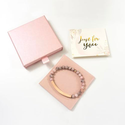 Inspirational Bracelets for Women,18K Gold Plated Christian Bible Verse Faith Jewelry, Religious Jesus Prayer Gift for Mom, Sister, Friend - color: BEAUTIFUL G,YOU WERE MADE TO DO GREAT THINGS.-Pink Zebra Jasper-Rose Gold