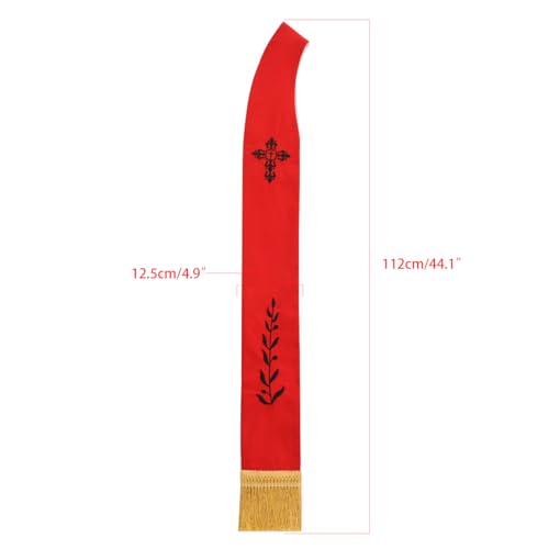 BLESSUME Church Clergy Pastor Reversible Stole - color: Red and White 2