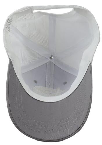 The Way The Truth The Life Trucker Hat for Men Women, Adjustable Embroidered Jesus Christian Baseball Cap - color: Grey