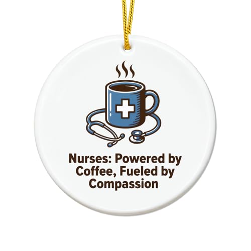 FaCraft Nurses Week Gifts 2026 - Nurse Appreciation Gifts Ceramic Nurse Christmas Ornament for Tree Decorations - Thank You Gift Nursing School Graduation Gift for RN LPN Practitioner New Nurses - color: 1-62 Nurse Ornament