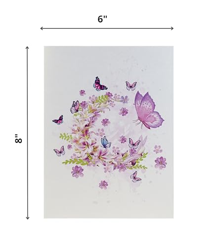 Moon Butterflies Pop Up Sympathy Cards with Envelopes, Sorry for Your Loss Card, Religious Pop Up Sympathy for Loss of Loved one, Mother, Father, Husband (PQ Moon Butterflies) - color: Moon Butterflies