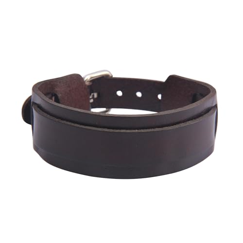 GelConnie Leather Cuff Bracelet Punk Braided Bracelets Rock Leather Wristbands Faux Mens Leather Bracelet Gothic Viking Bangle Adjustable Wrap Bracelet for Women,Men - color: Brown Leather Cuffs