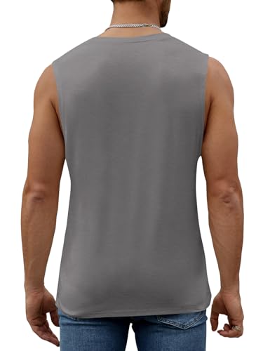 Men's Cotton Graphic Tank Tops Jesus Cross Believe Printed Faith Christian Shirts - color: ##Grey, size: XX-Large