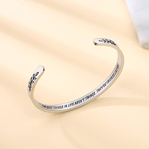 TONY & SANDY Cuff Bracelets for Women Teen Girls Best Friend Sister Mom Daughter Granddaughter Easter Birthday Mother's Day Christmas Stocking Stuffers for Teen Girls Women Jewelry - style: 0 - Friend Gifts - The best things in life aren’t things. They’re
