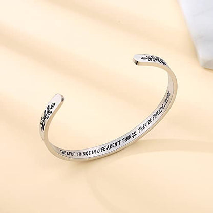 TONY & SANDY Cuff Bracelets for Women Teen Girls Best Friend Sister Mom Daughter Granddaughter Easter Birthday Mother's Day Christmas Stocking Stuffers for Teen Girls Women Jewelry - style: 0 - Friend Gifts - The best things in life aren’t things. They’re