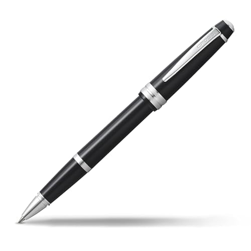 Cross Bailey Light Rollerball Pen, Glossy Black, Medium Point, Black Ink - color: Glossy Black