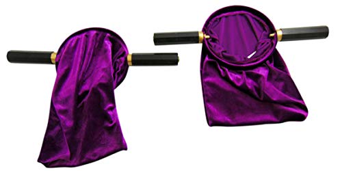 Velveteen Purple Violet Church Religious Offering Bag Pouch, Set of 2
