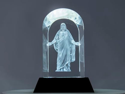 3D Laser Engraved Statue & LED Lighted Base - size: Large