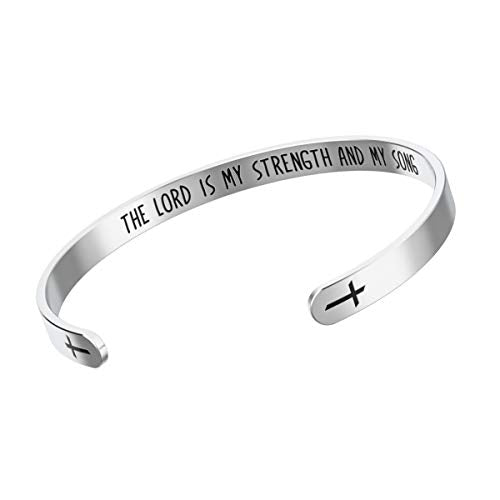 Happy Kisses Love One Another As I Have Loved You Cross Bracelet – Religious Bracelet – John 15:12 — Catholic or Christian Women & Girls - style: My Strength