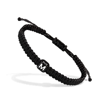 Initial Bracelets for Women Teen Girls Handmade Rope Braided Bracelet for Men Jewelry Birthday Graduation Mother's Day Gifts for Mom Wife Girlfriend Her Friends - style: M