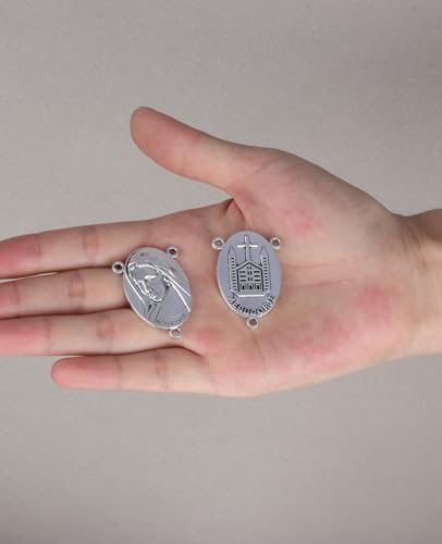 COTTVOTT St Benedict,Our Lady of Guadalupe Medal for DIY Jewelry Making,Virgin Mary Christ Jesus Rosary Center Connection Part - color: 10pcs-Medugorje Medal