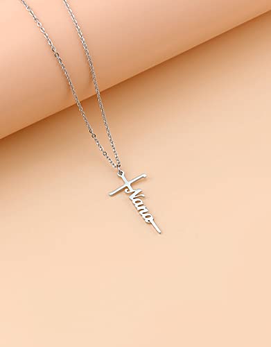 Lcherry Faith Cross Pendant Necklace for Women Religious Christian Jewelry Birthday Christmas Gifts for Women - style: 6-Nana