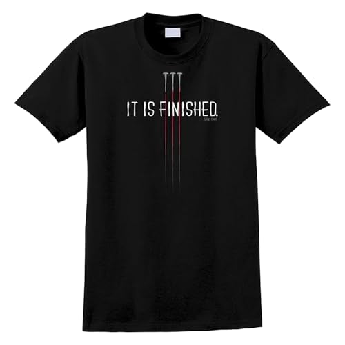 Twice Born Christian Faith Graphic T-Shirt, (It is Finished), Religious, Jesus, Bible Believing Apparel, for Men & Women - size: Medium