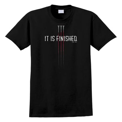 Twice Born Christian Faith Graphic T-Shirt, (It is Finished), Religious, Jesus, Bible Believing Apparel, for Men & Women - size: Large