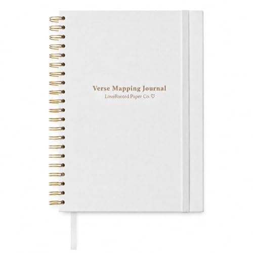 Verse Mapping Journal for Women – Guided Bible Journal & Bible Study Journal, Spiral Bound Linen Hardcover, 40 Guided Scripture Studies for Prayer & Reflection