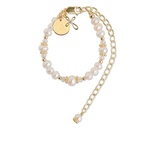 Cherished Moments Baptism to Bride Bracelet .925 Silver or 14K Gold-Plated - color: Gold Coin