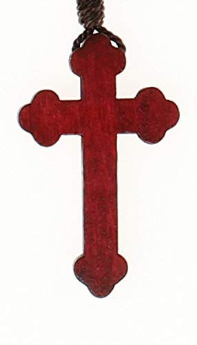 Intercession Car Rearview Mirror Rosary (Sacred Heart - Red) - style: Sacred Heart - Red