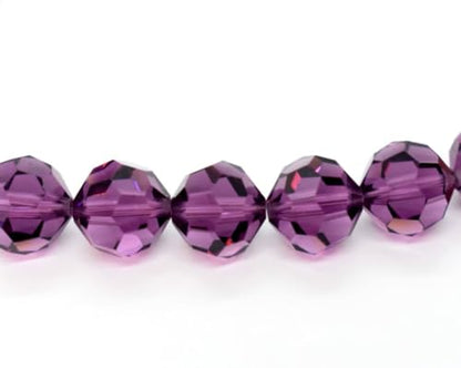 100pcs Adabele Austrian 4mm (0.16 Inch) Small Faceted Round Crystal Beads Amethyst Compatible with Swarovski Crystals Preciosa - color: Amethyst, size: 4mm Small (100pcs)