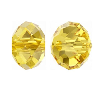 24pcs Adabele Austrian 6mm Faceted Rondelle Crystal Beads Topaz Yellow - color: Light Topaz/Yellow, size: 4mm x 6mm - 24pcs