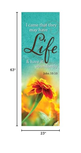 Trinity Church Supply Spiritual X-Stand Banner Spiritual Sanctuary Christian Church Banners, Enhance Worship Spaces with Faithful Decor, Life, 23 Inch x 63 Inch