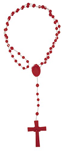 Vatican Imports Plastic Economy Rosary | 10 Bright Colors | Perfect for Camps, Groups and Retreats | Made in Italy | Christian Prayer Accessories - color: Red