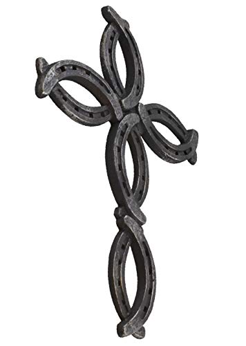 Deleon Collections Decorative Horseshoe Wall Cross - Rustic Spiritual Art Sculpture