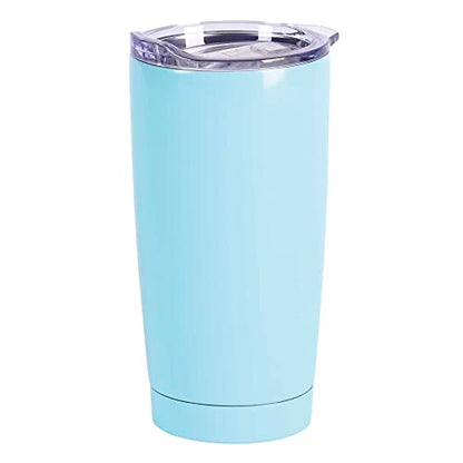 Dicksons SSTUMT-95 Sky Blue 20 Ounces Stainless Steel Travel Tumbler Mug with Lid, All I Need Jesus & Coffee - style: All I Need Jesus & Coffee
