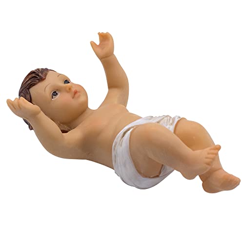 Baby Jesus Nativity Figurine | Painted Christ Child | Add to Manger or Creche Scene | Great Christian Home and Church Décor for Christmas Season | 12", 8", 6" or 4.5" Long (6" Jesus) - style: 6" Jesus
