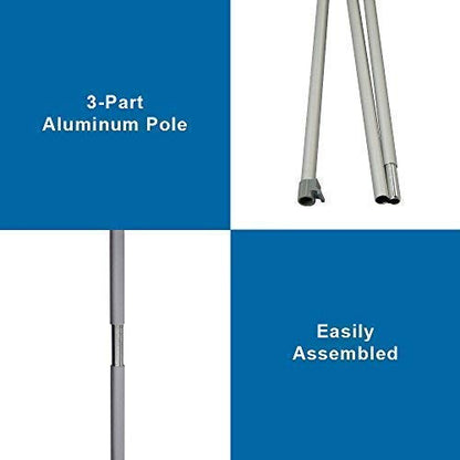 Vispronet Retractable Banner Stand – 24in x 79in Print Holder for 2ft x 6.6ft Signs, Trade Show Display with Aluminum Pole for Promotional Events, Portable Backdrop, Stand Only