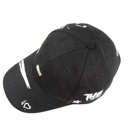 Baseball Cap for Women Men - Adjustable Size Hat - color: Black-2