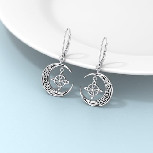 Dorunmo 925 Sterling Silver Mustard Seeds Dangle Earrings for Women Mountains Earrings Hypoallergenic Christmas Jewelry Gifts for Women - style: Witch Knot-01