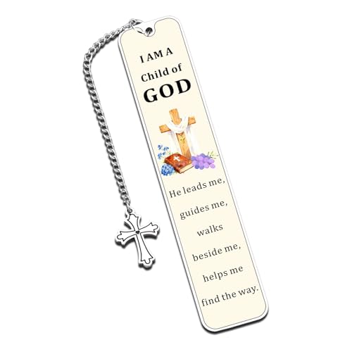 Bookmark Baptism Gift for Teenage Boys Girls Christian Bookmarks for Women Men, First Communion Gifts for Him Her, Confirmation Gifts for Son Daughter Catholic Religious Bible Easter Basket Stuffer