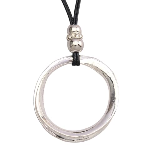 Boho Necklaces for Women Long Wooden Pendant Vintage Necklace - color: Bohemian Choker Necklace