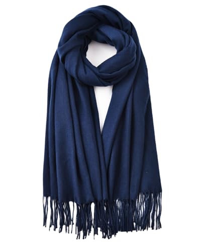 Winter Scarf for Women Scarves Shawls Wraps Accessories Blanket Scarf - color: Navy