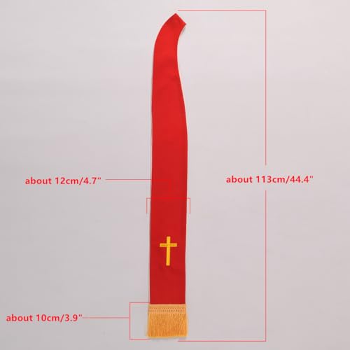 BLESSUME Church Clergy Pastor Reversible Stole - color: Red and White