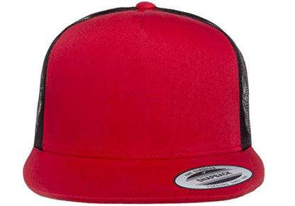 Yupoong Yp Classics Retro Trucker Cap - color: Red/Black, size: One Size, style: Classic Trucker Cap 2-tone
