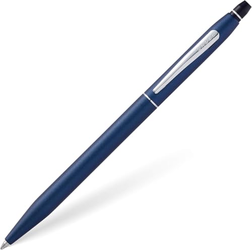 Cross Click Blue Lacquer Selectip Ballpoint Pen with Chrome Appointments - color: Blue