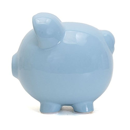 Child to Cherish Ceramic Piggy Bank, Blue - color: Light Blue
