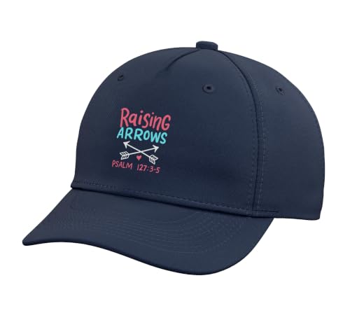 Raising Arrows - Christ Christian Psalm Bible Verses Adjustable Baseball Hat - color: Navy Blue